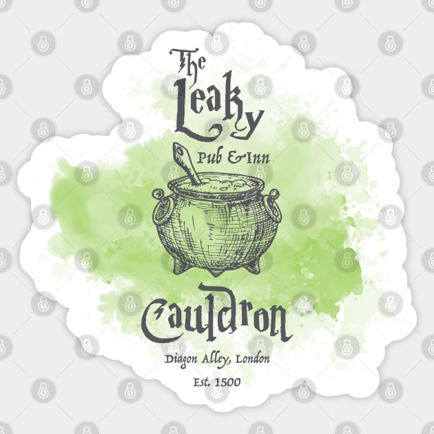 The Leaky Cauldron Sticker by LeesaMay